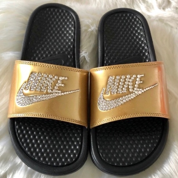 Nike Shoes - Nike Custom Blinged Slides Various Sizes